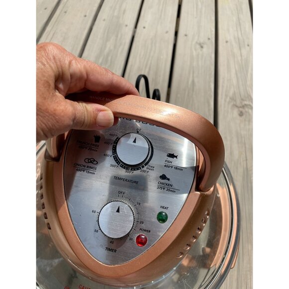 Big Boss 16-Quart 1300W Oil-Less Air Fryer Convection Oven Glass Bowl & Copper L - Picture 5 of 7